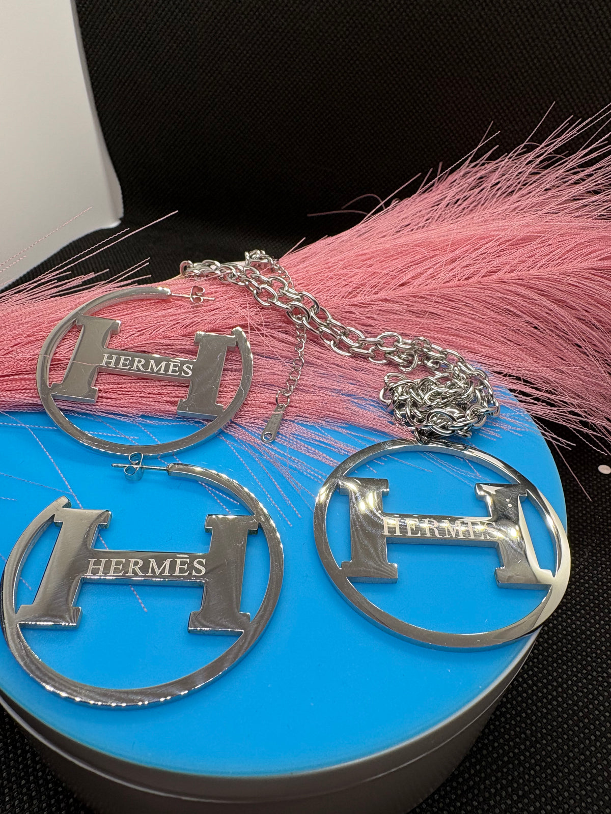 2Pcs Lux jewelry Earrings and Necklace Hiphop/2Styles