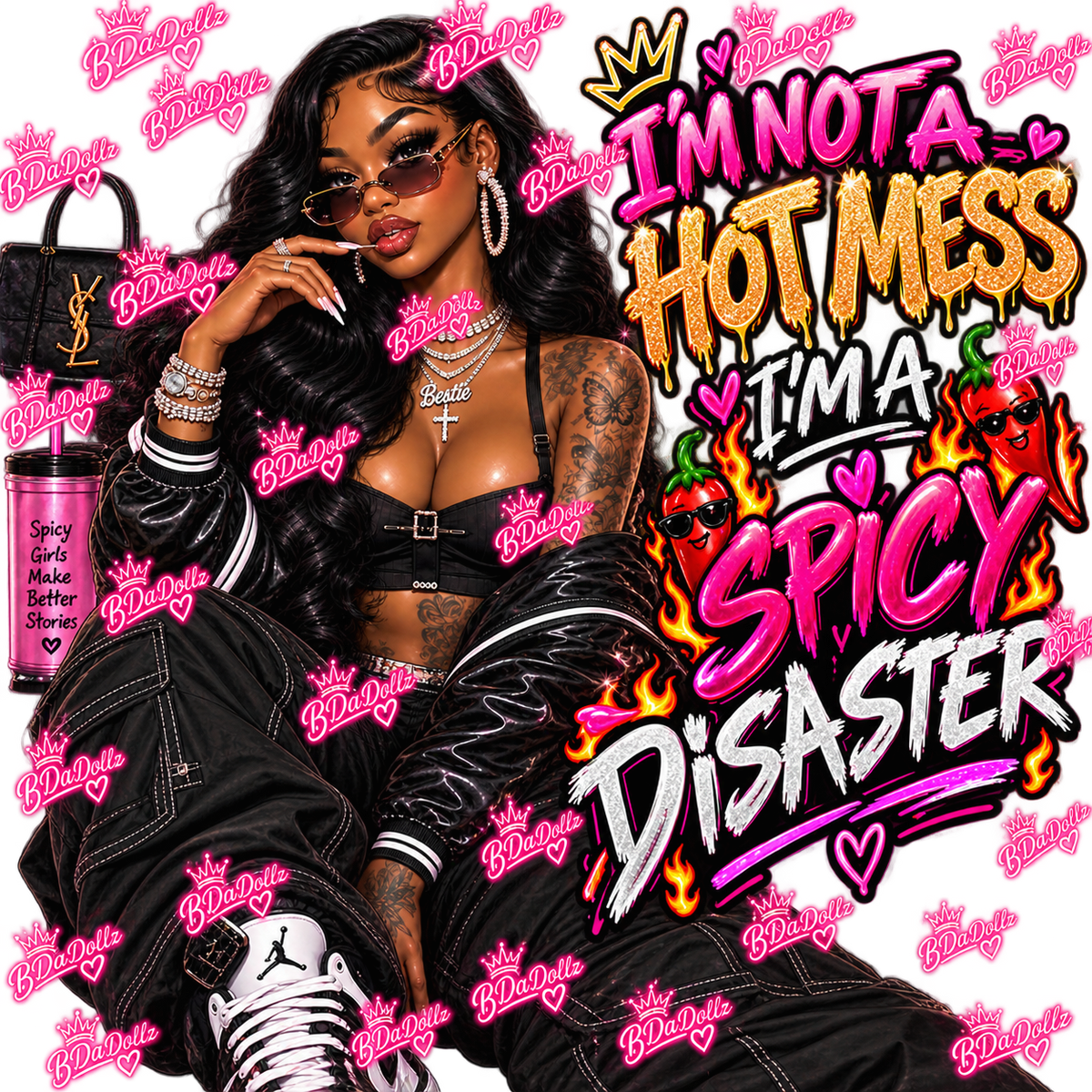 Spicy Disaster / High quality graphic design digital downloads DTF transfer