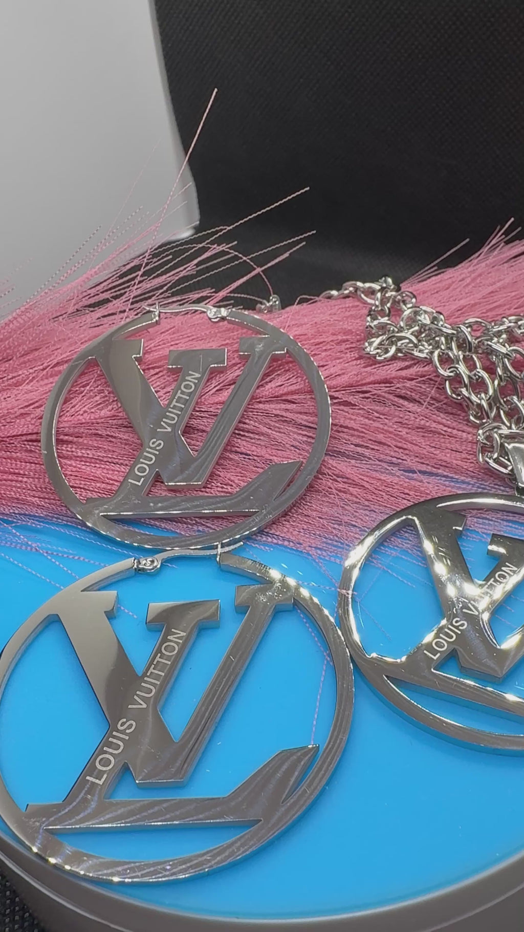 2Pcs Lux jewelry Earrings and Necklace Hiphop /2Styles