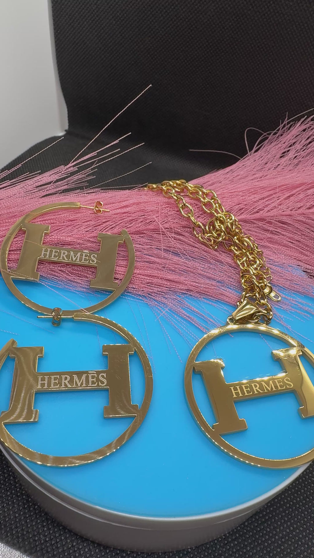2Pcs Lux jewelry Earrings and Necklace Hiphop/2Styles